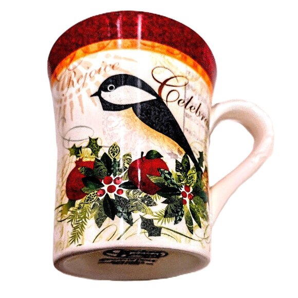 Cracker Barrel "Season of Peace" Coffee Mug Set of 2 ~ "Celebrate & Rejoice" EUC - Picture 7 of 12